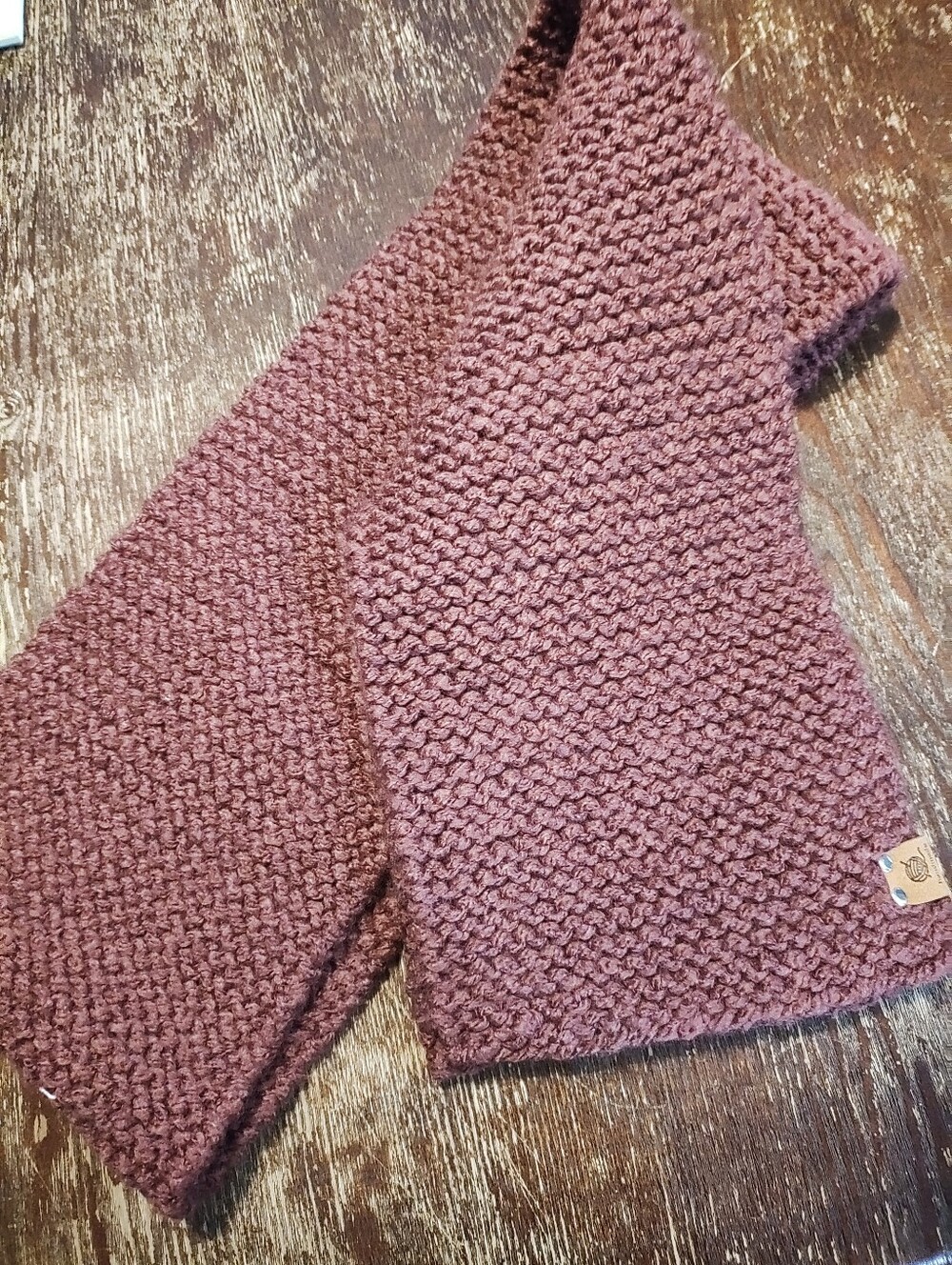 Knitted Men’s Scarf in Brown Unbranded